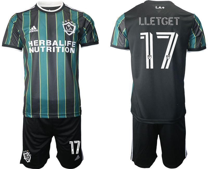 Men 2021-2022 Club Los Angeles Galaxy away black #17 Adidas Soccer Jersey